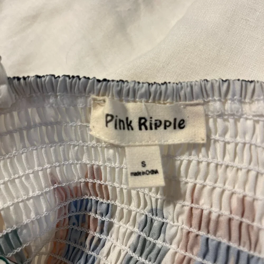 Pink Ripple Printed Dress - Picture 6 of 6